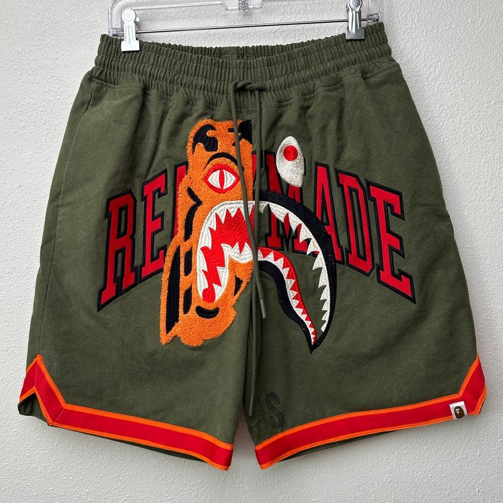 NWT RARE READYMADE x BAPE Basket Shorts Khaki Unisex US M
